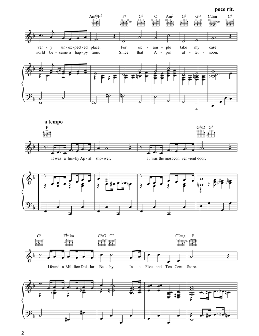 I Found A Million Dollar Baby (In A Five And Ten Store) Piano, Vocal, Guitar scores gallery preview page 2