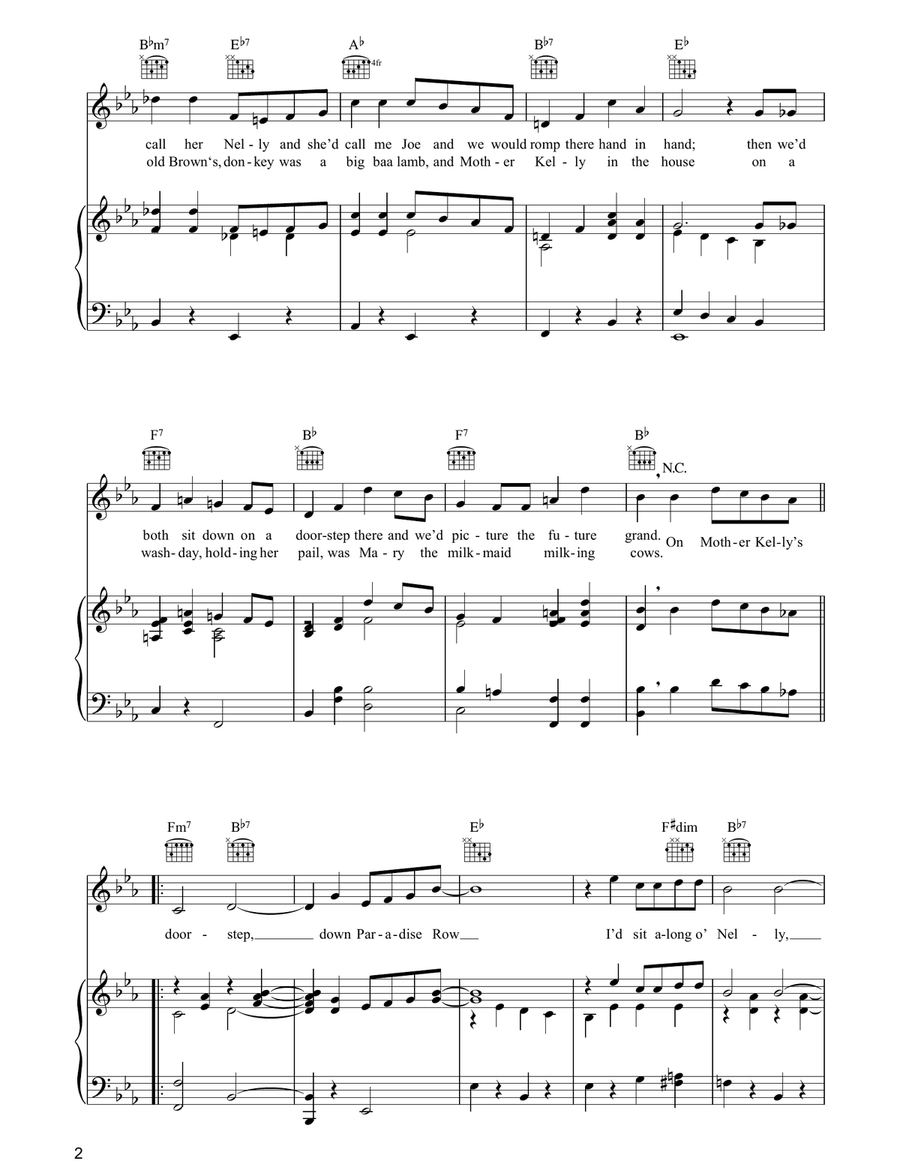 On Mother Kelly's Doorstep Piano, Vocal, Guitar scores gallery preview page 2