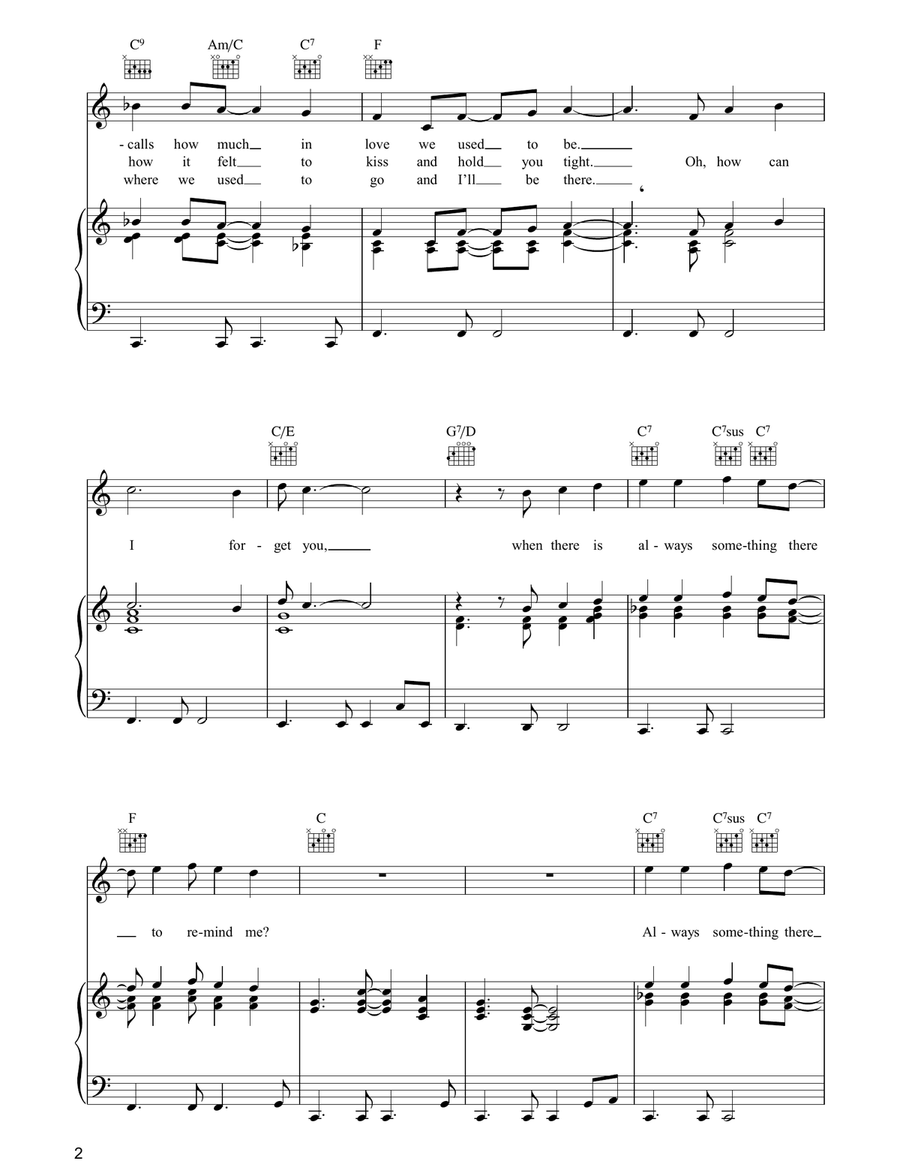 (There's) Always Something There To Remind Me Piano, Vocal, Guitar scores gallery preview page 2