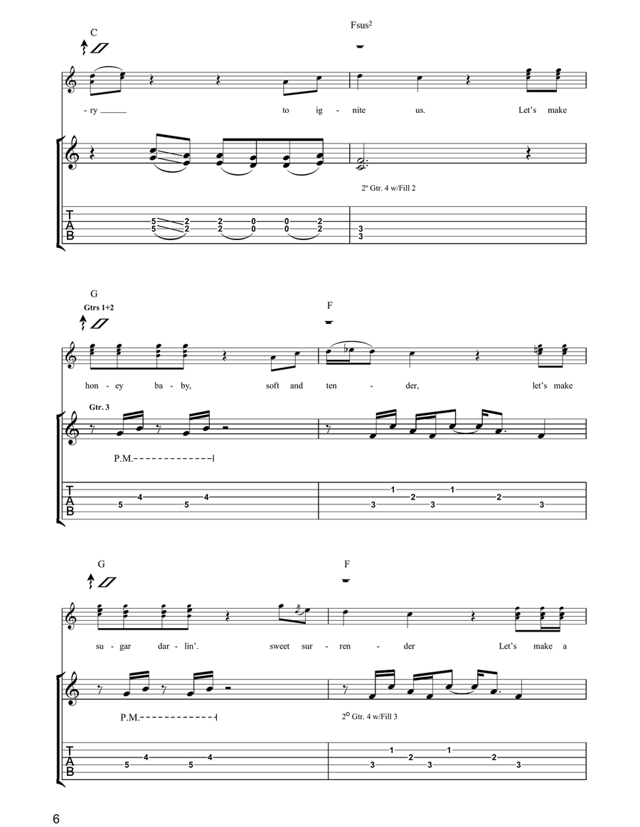 Let's Make A Night To Remember Guitar Tablature scores gallery preview page 6