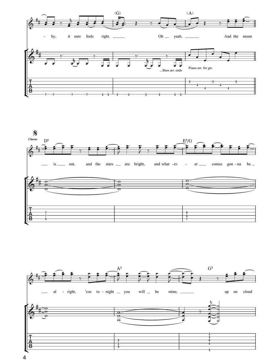Cloud Number Nine Cloud Number Nine Guitar Tablature scores gallery preview page 4