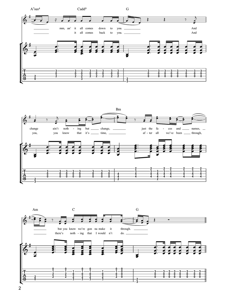 Next 100 Years Next 100 Years Guitar Tablature scores gallery preview page 2