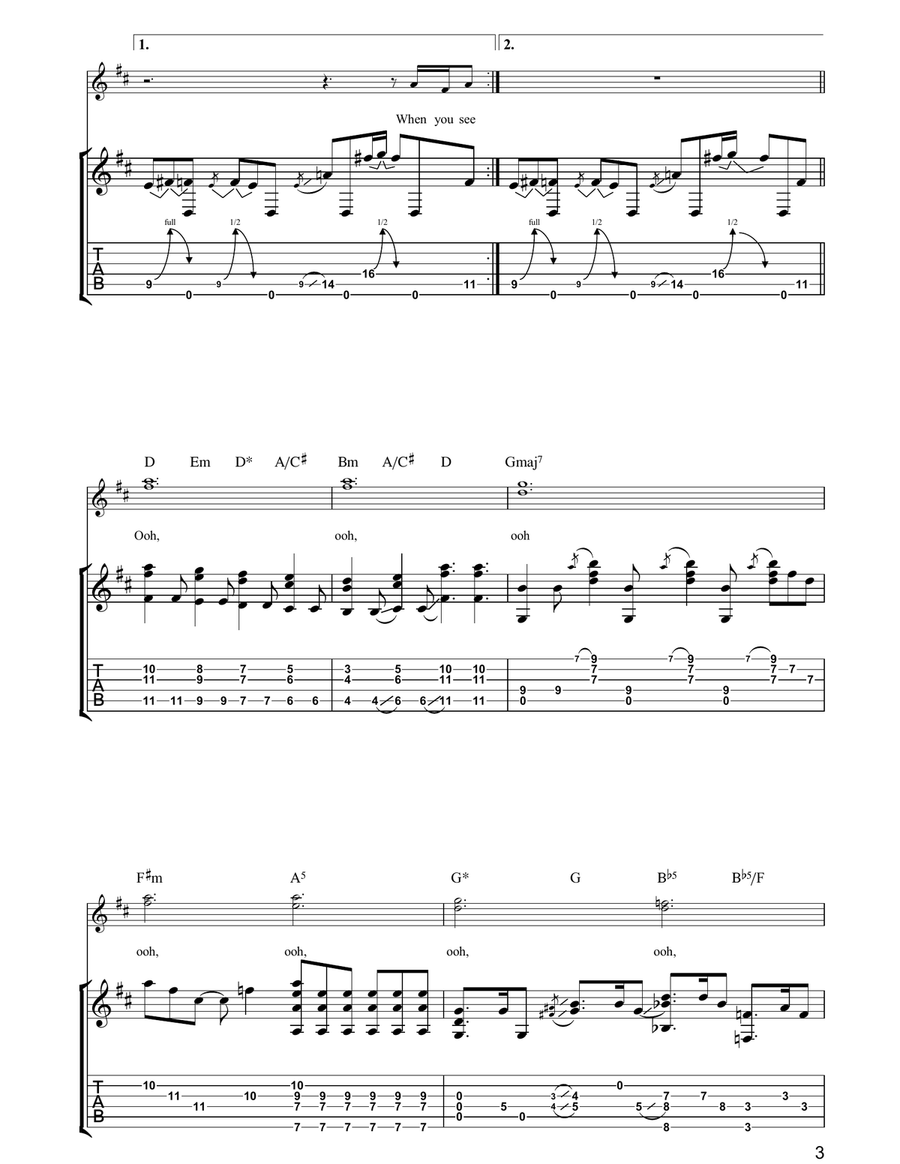 No Distance Left To Run No Distance Left To Run Acoustic Guitar scores gallery preview page 3
