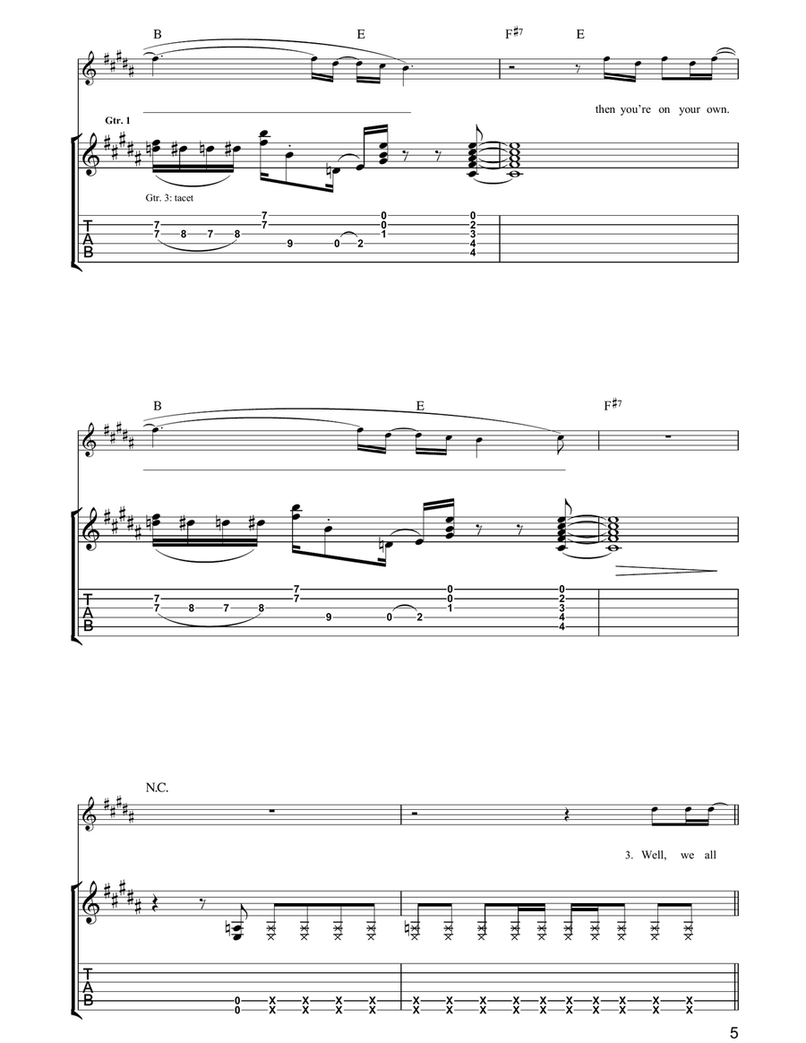 On Your Own On Your Own Acoustic Guitar scores gallery preview page 5