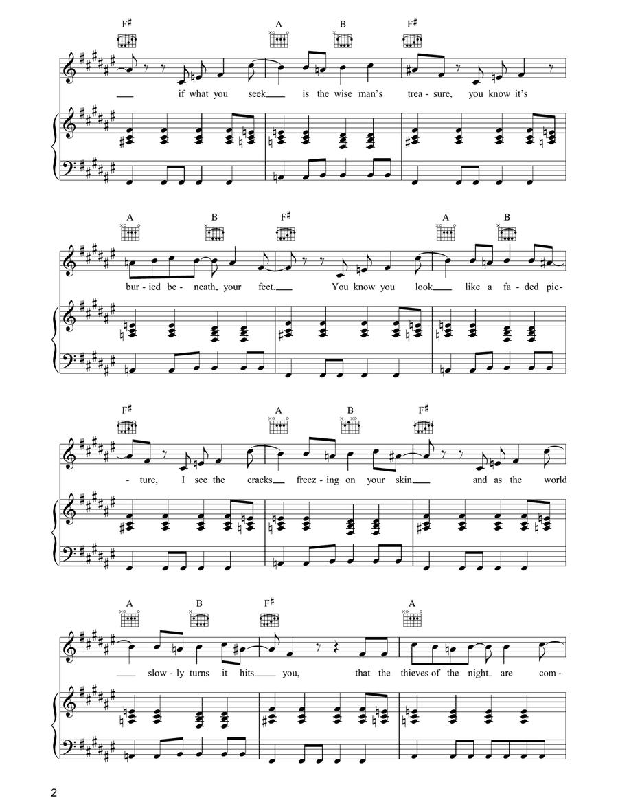 Force Of Nature Force Of Nature Piano, Vocal, Guitar scores gallery preview page 2