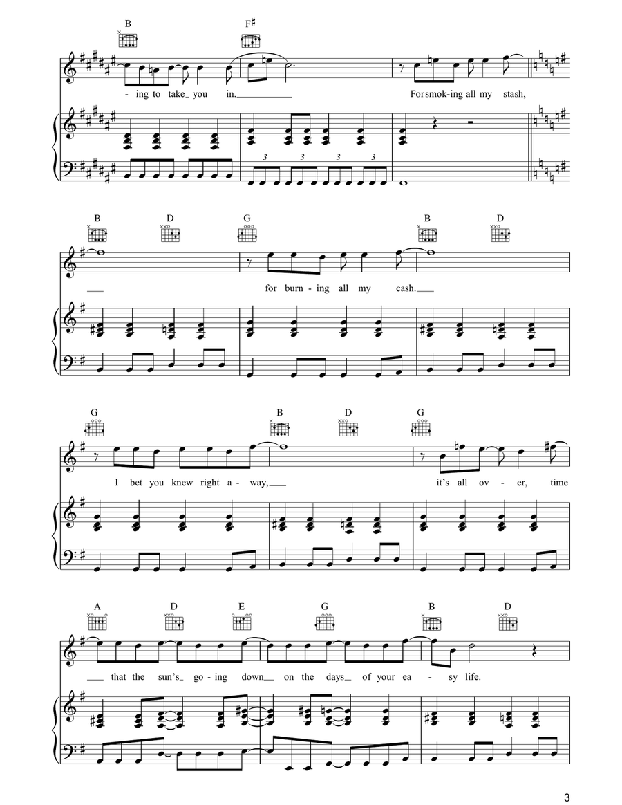 Force Of Nature Force Of Nature Piano, Vocal, Guitar scores gallery preview page 3