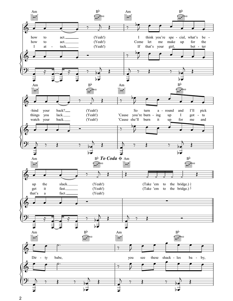 SexyBack SexyBack Piano, Vocal, Guitar scores gallery preview page 2