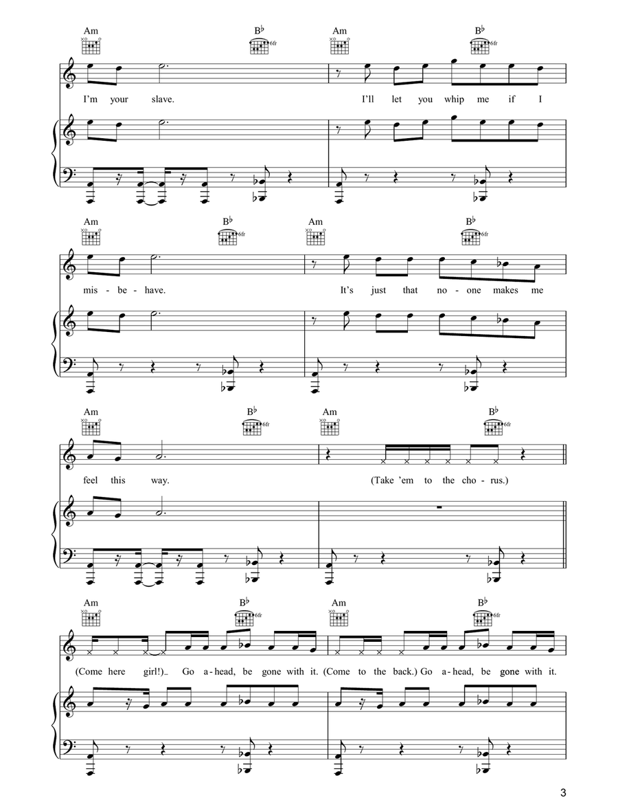 SexyBack SexyBack Piano, Vocal, Guitar scores gallery preview page 3