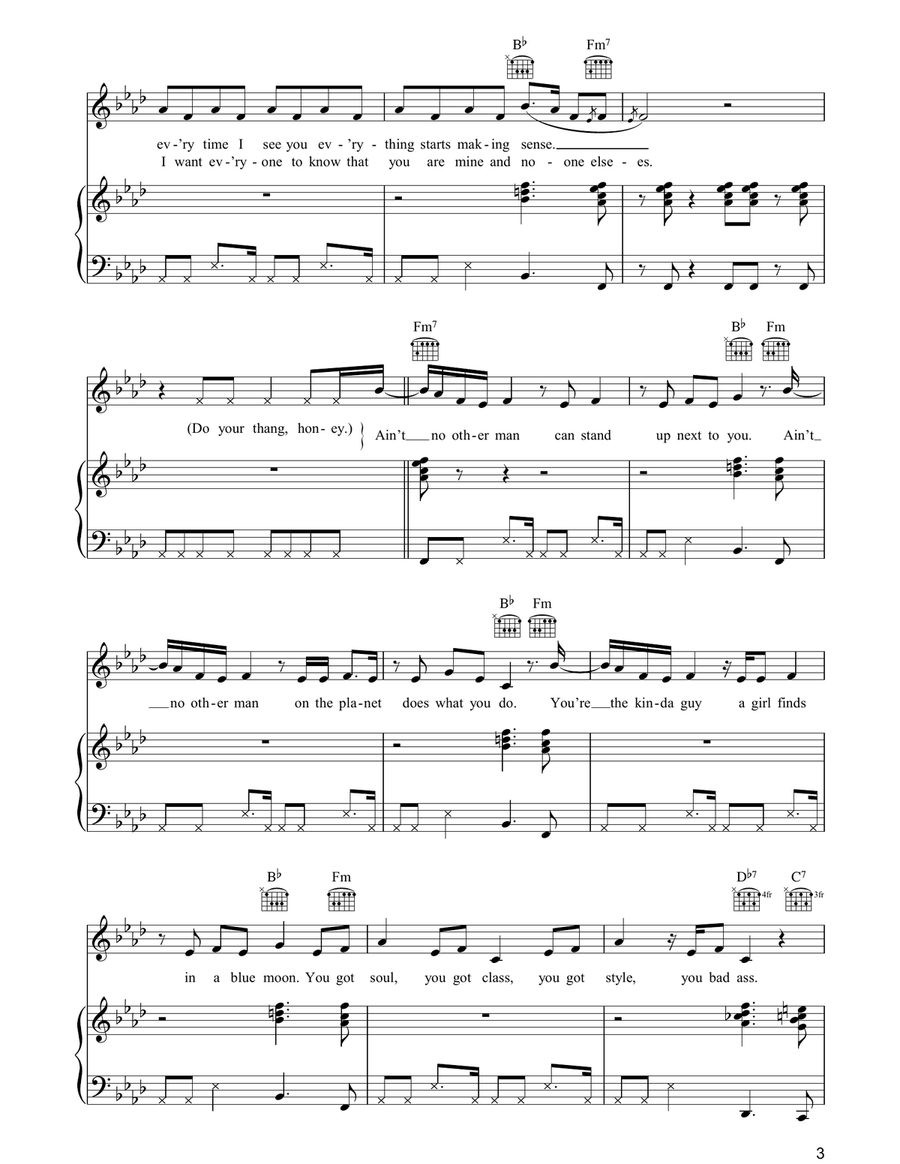 Ain't No Other Man Ain't No Other Man Piano, Vocal, Guitar scores gallery preview page 3