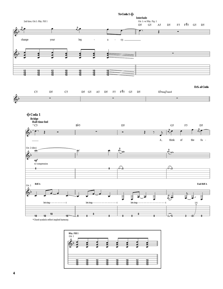 Legacy Legacy Acoustic Guitar scores gallery preview page 4