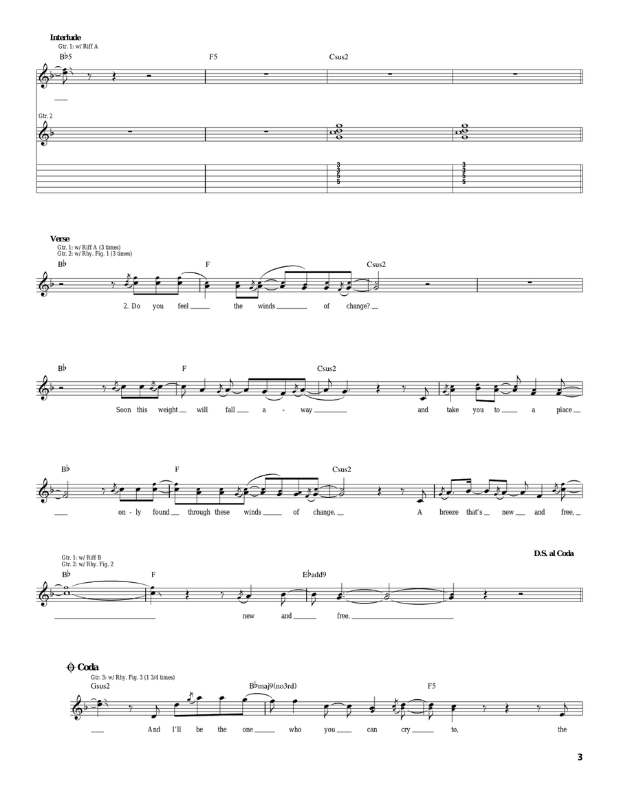 Winds Of Change Winds Of Change Acoustic Guitar scores gallery preview page 3