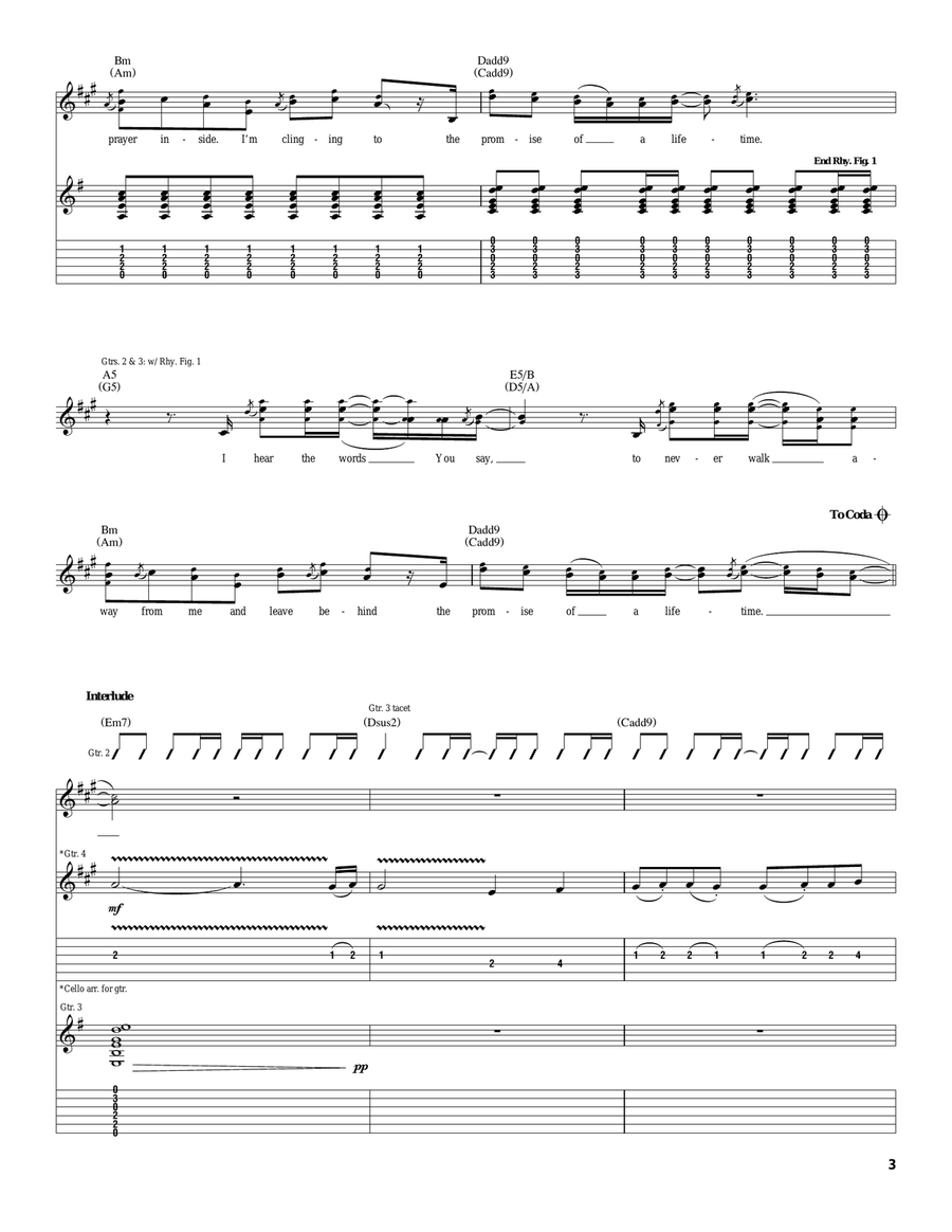 Promise Of A Lifetime Promise Of A Lifetime Acoustic Guitar scores gallery preview page 3