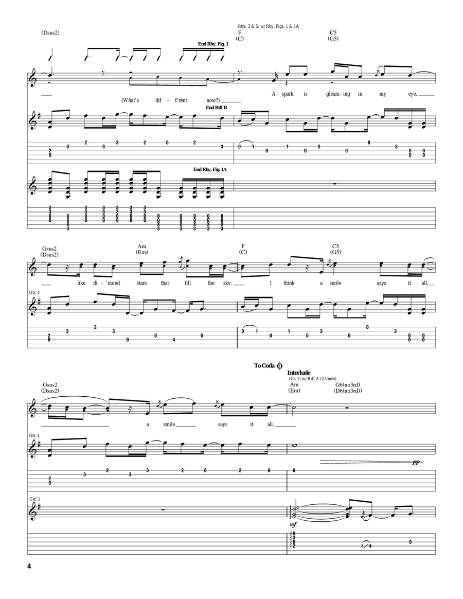 Smile Smile Acoustic Guitar scores gallery preview page 4