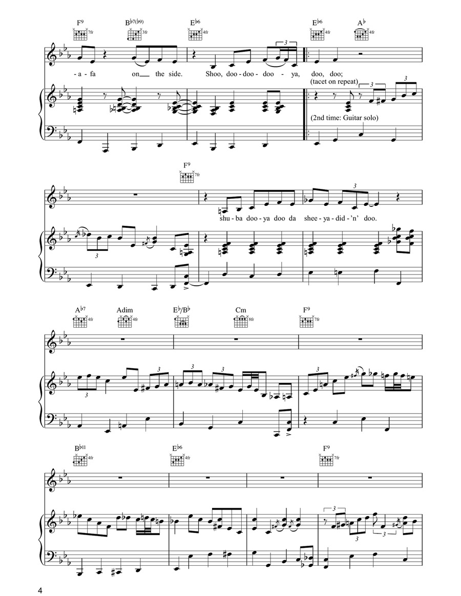 The Frim Fram Sauce Guitar scores gallery preview page 4