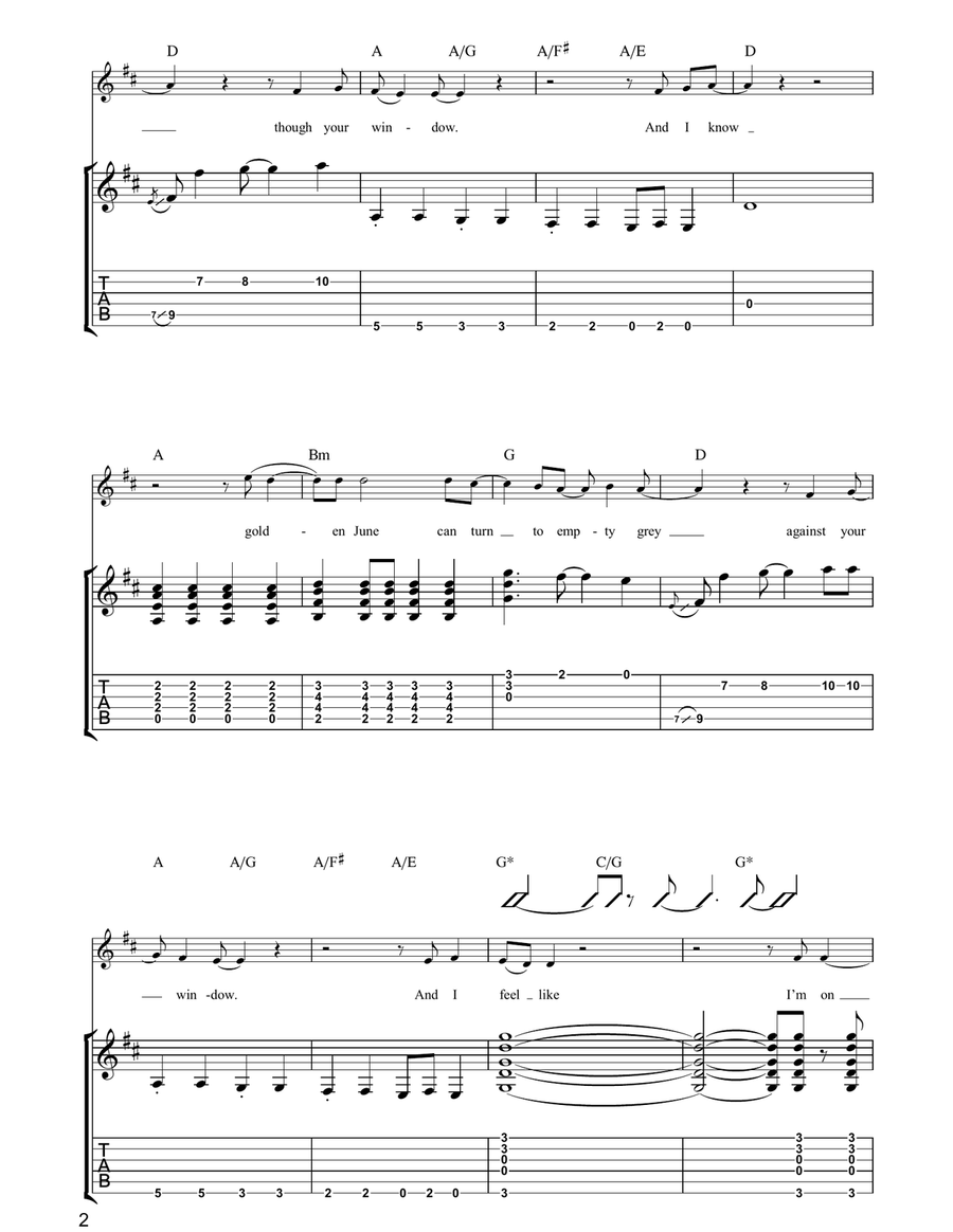 The Circle The Circle Guitar Tablature scores gallery preview page 2