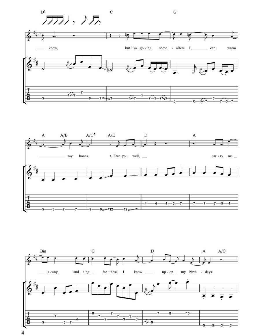The Circle The Circle Guitar Tablature scores gallery preview page 4