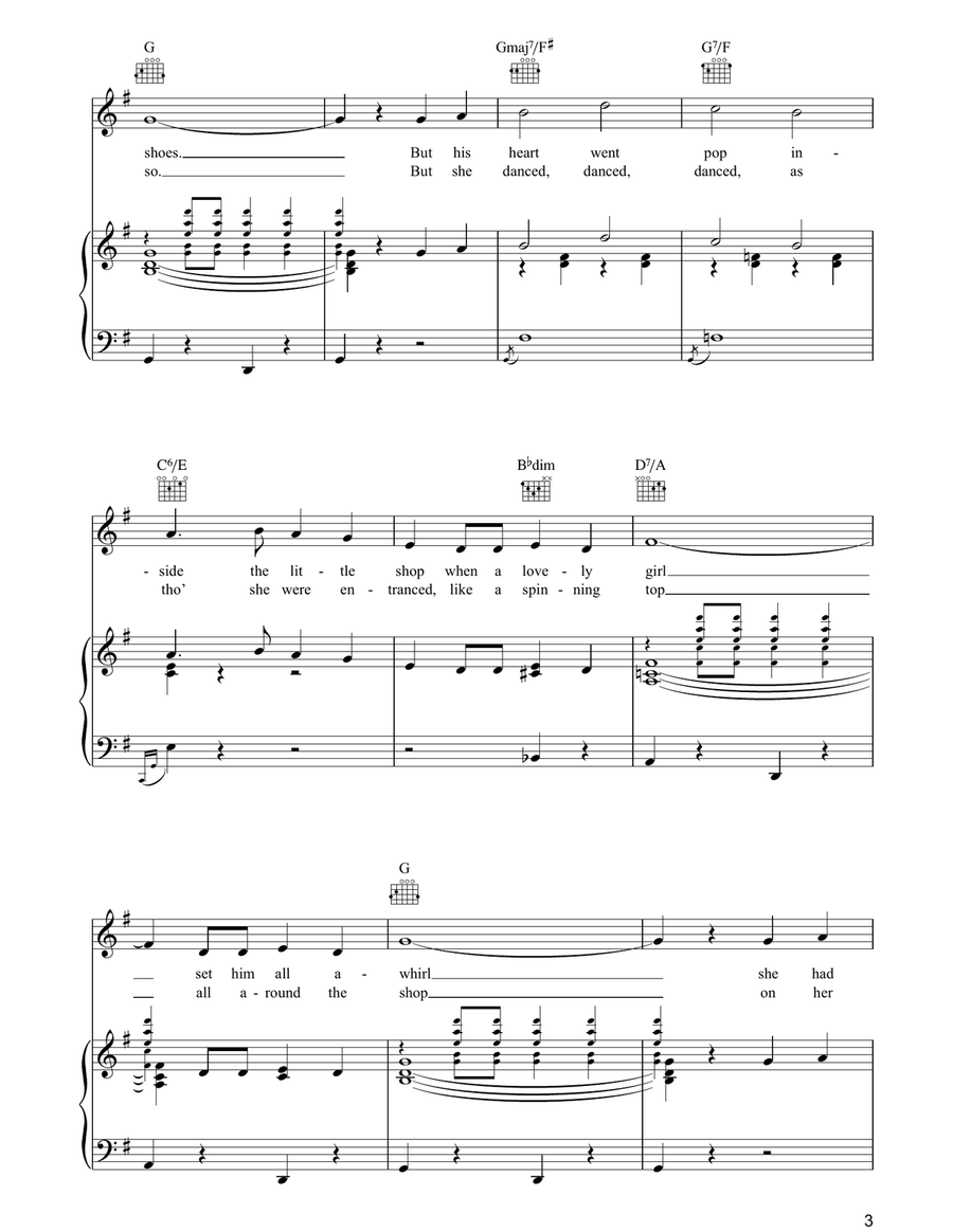The Little Shoemaker The Little Shoemaker Piano, Vocal, Guitar scores gallery preview page 3