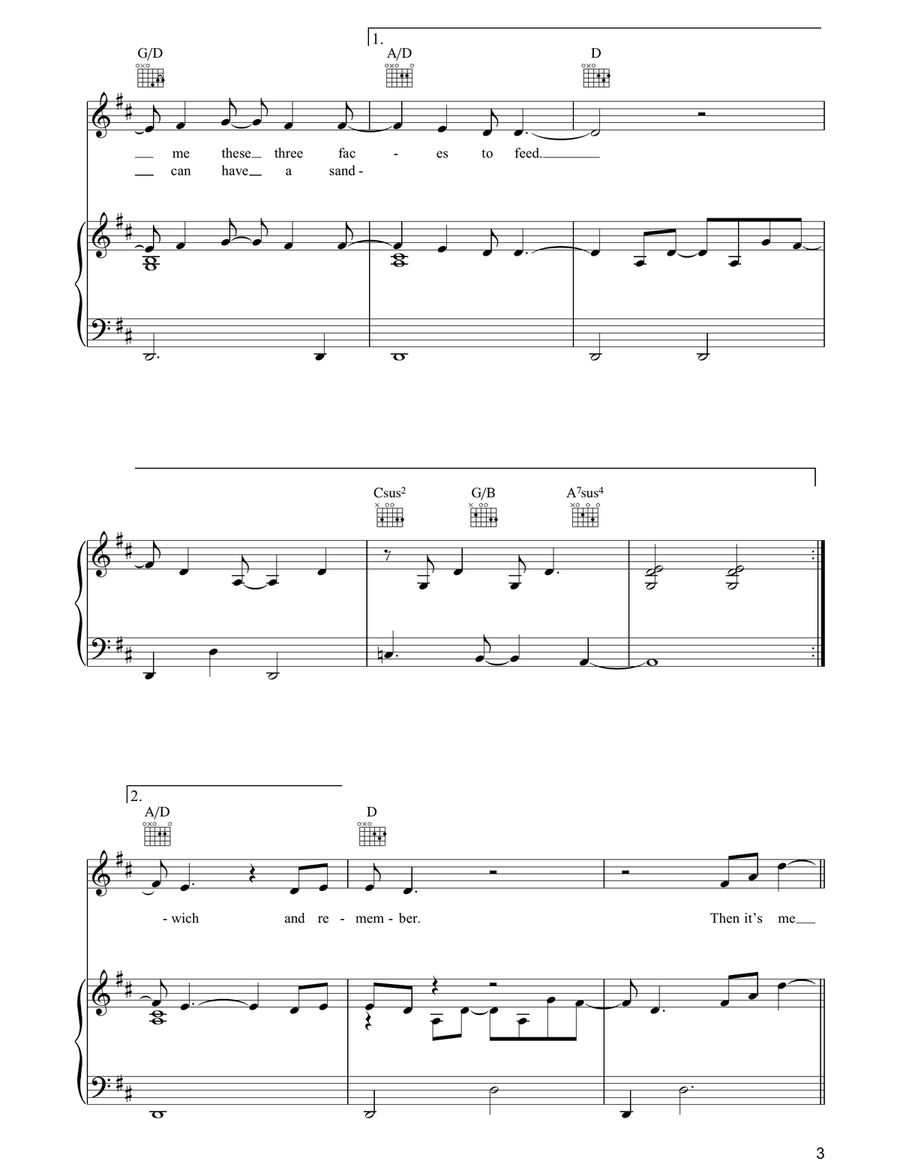 Millworker Millworker Piano, Vocal, Guitar scores gallery preview page 3