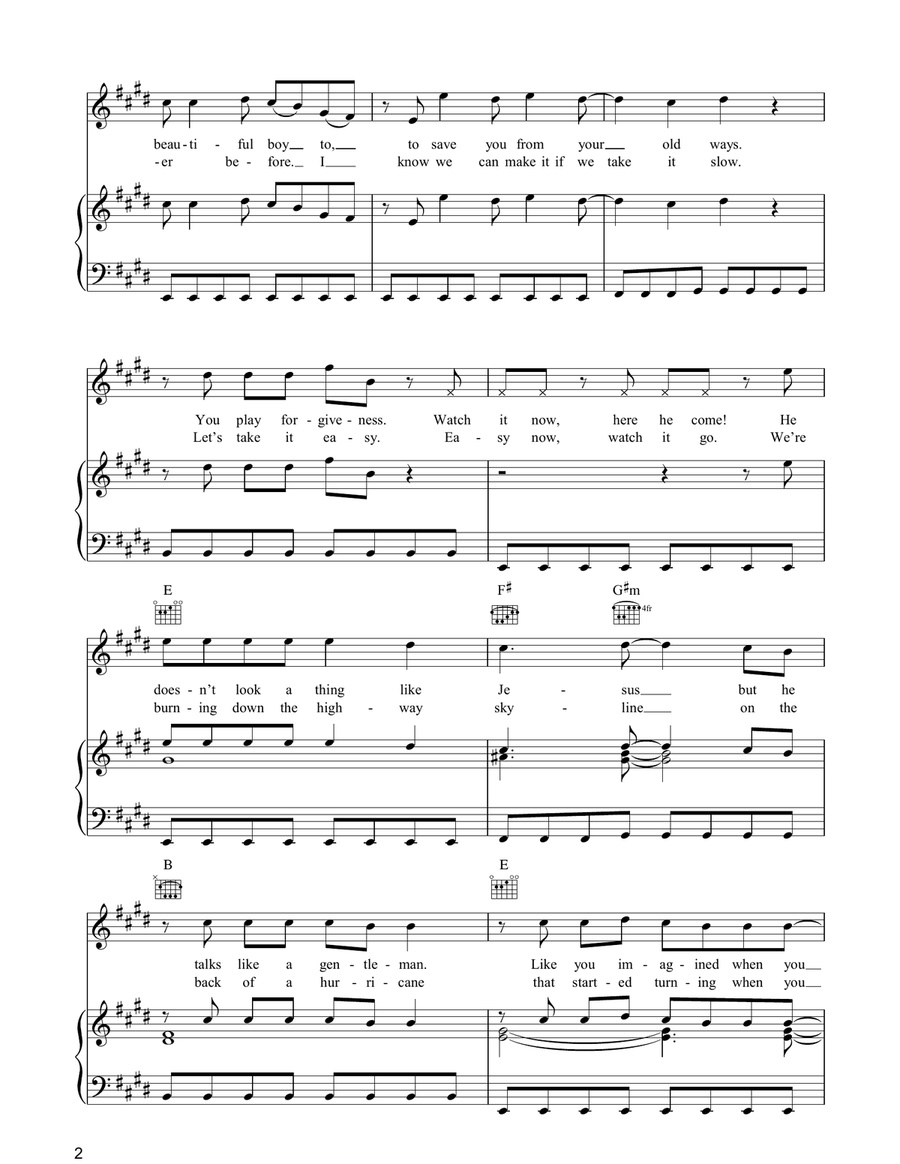 When You Were Young When You Were Young Piano, Vocal, Guitar scores gallery preview page 2