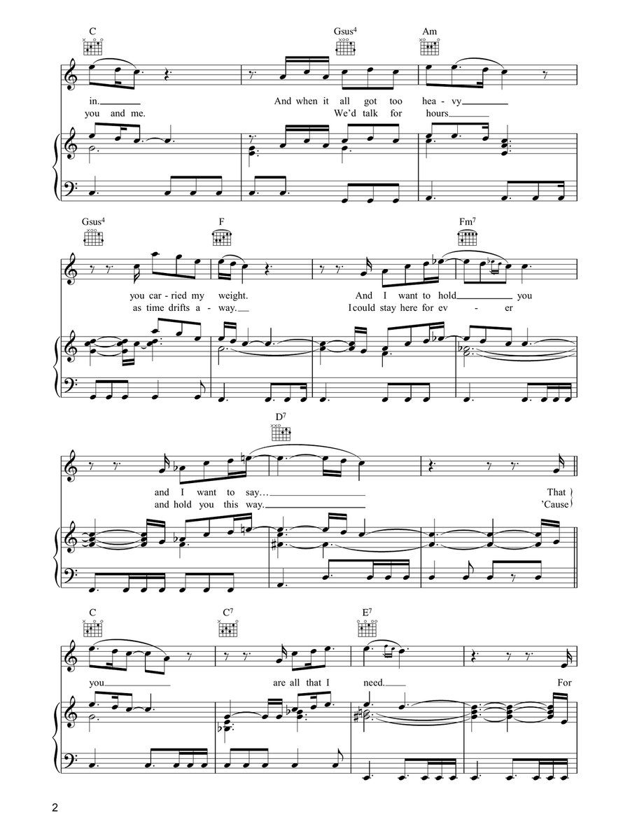 Better Man Piano, Vocal, Guitar scores gallery preview page 2