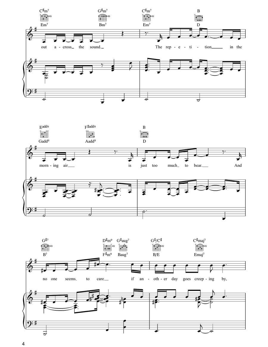 Another Grey Morning Piano, Vocal, Guitar scores gallery preview page 4