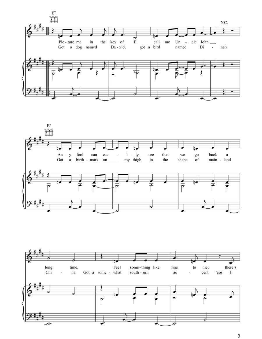 Me And My Guitar Me And My Guitar Piano, Vocal, Guitar scores gallery preview page 3