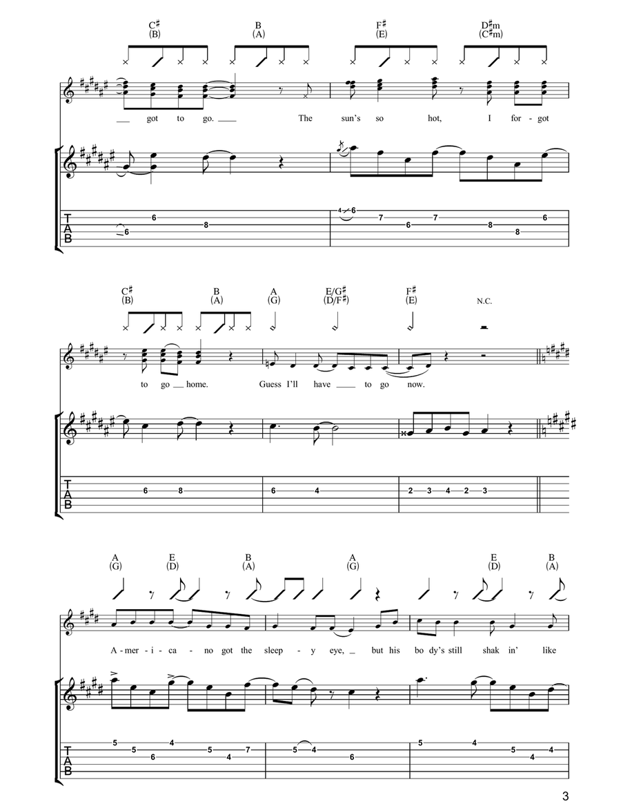 Mexico Mexico Guitar Tablature scores gallery preview page 3