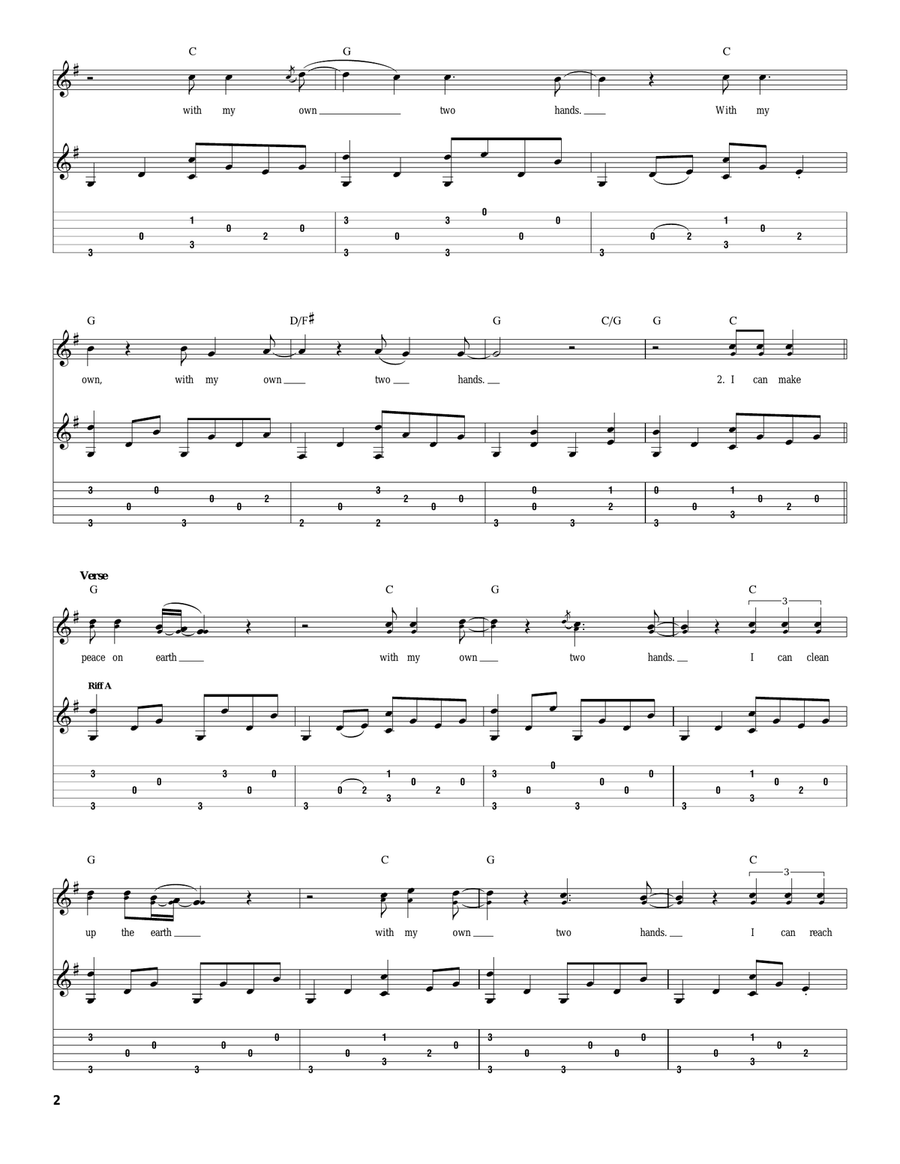 With My Own Two Hands With My Own Two Hands Acoustic Guitar scores gallery preview page 2