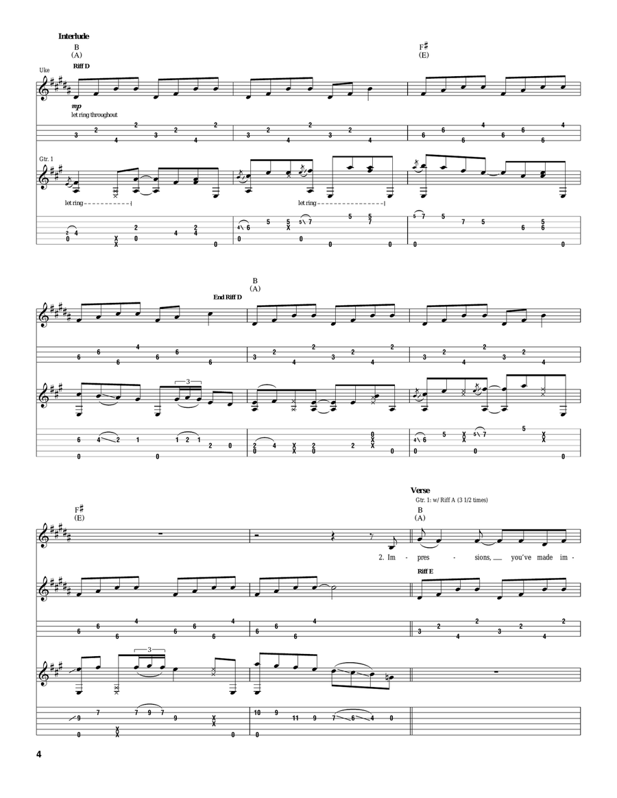 Questions Acoustic Guitar scores gallery preview page 4