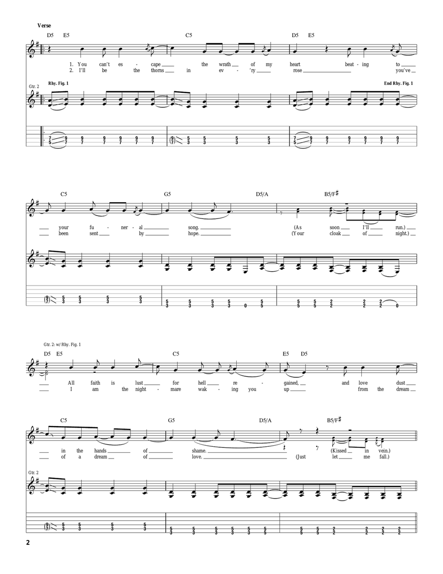 Vampire Heart Vampire Heart Electric Guitar scores gallery preview page 2