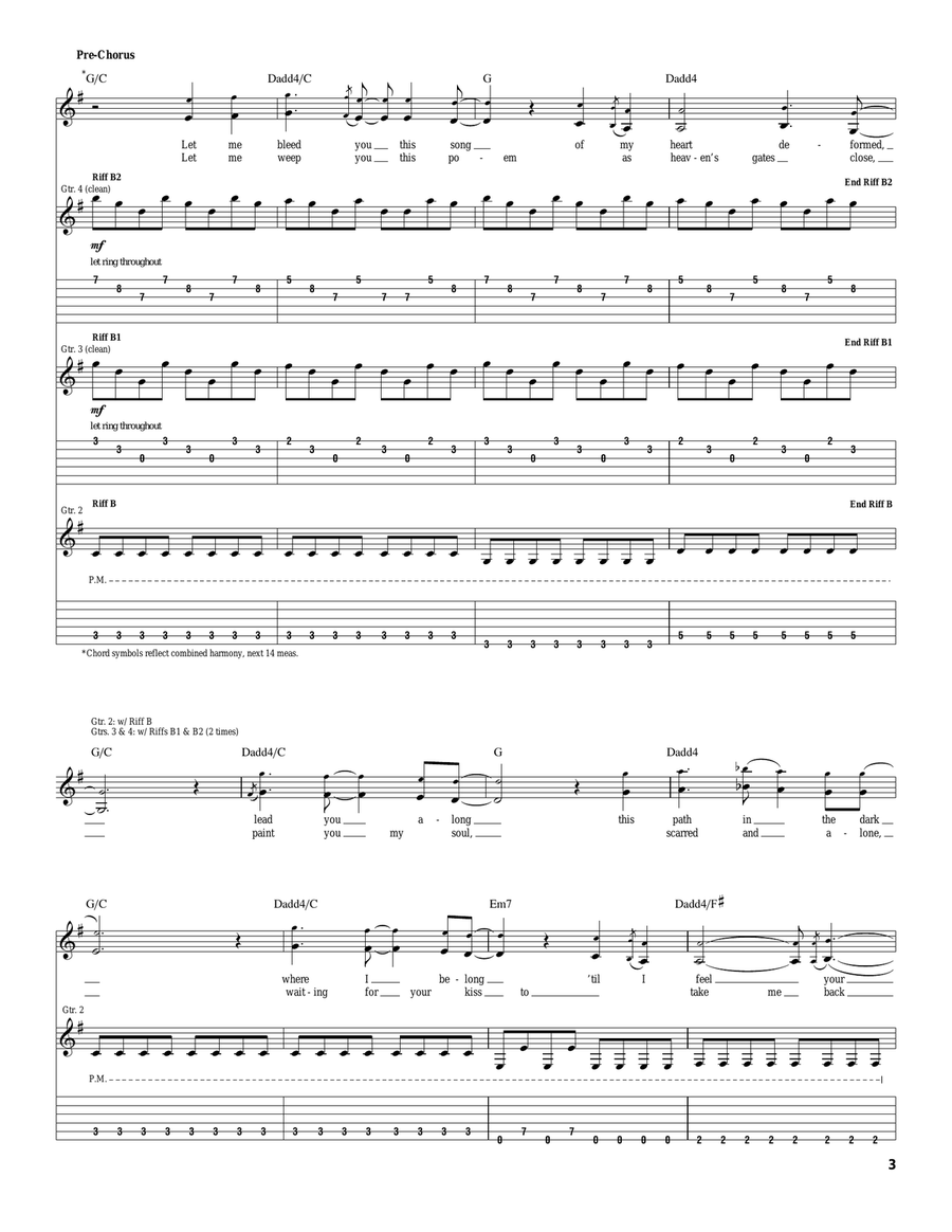 Vampire Heart Vampire Heart Electric Guitar scores gallery preview page 3