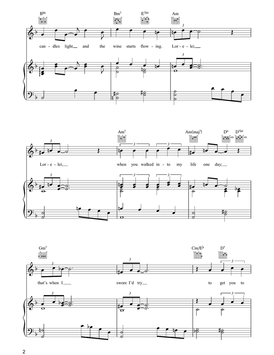 The Lorelei The Lorelei Piano, Vocal, Guitar scores gallery preview page 2