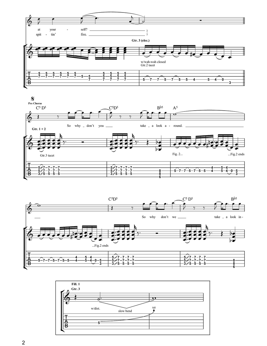 Roll Up And Shine Roll Up And Shine Guitar Tablature scores gallery preview page 2