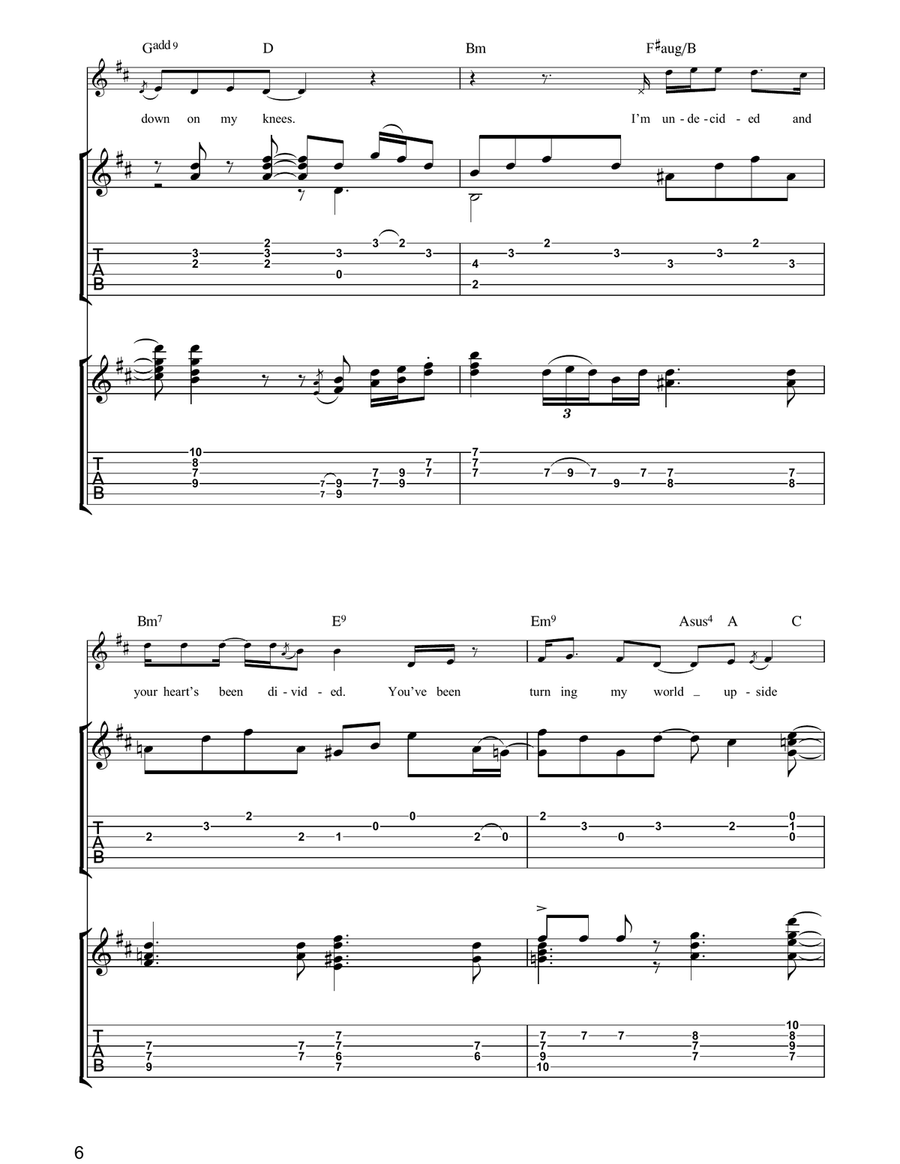 Don't Let Me Be Lonely Tonight Guitar Tablature scores gallery preview page 6