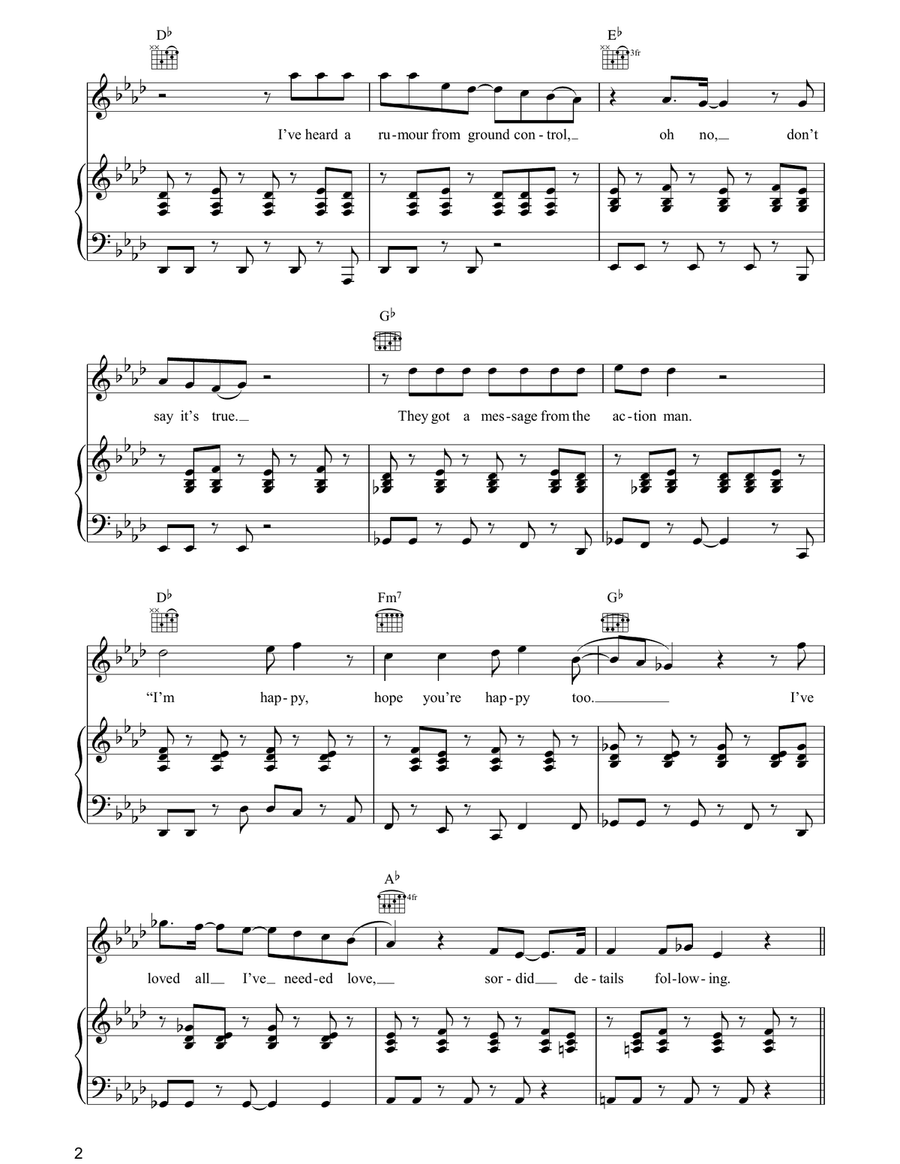 Ashes To Ashes Ashes To Ashes Piano, Vocal, Guitar scores gallery preview page 2
