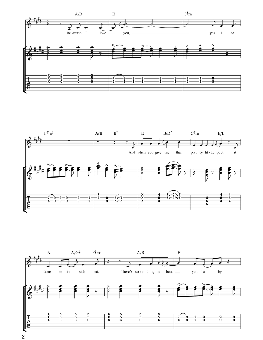 Your Smiling Face Acoustic Guitar scores gallery preview page 2