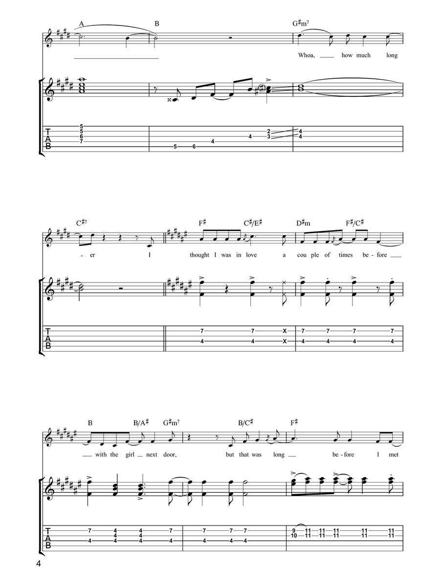 Your Smiling Face Acoustic Guitar scores gallery preview page 4
