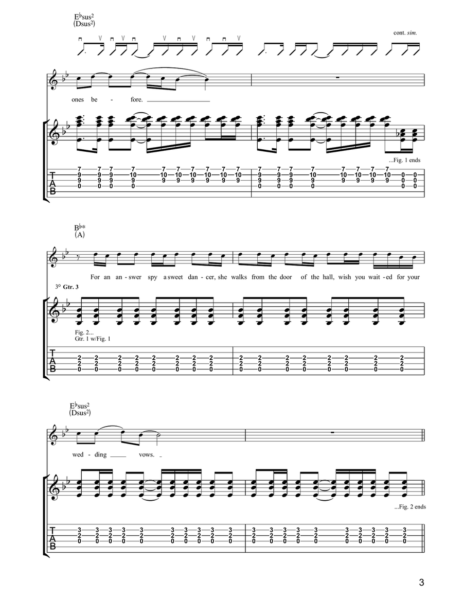 Hurry Up And Wait Guitar Tablature scores gallery preview page 3