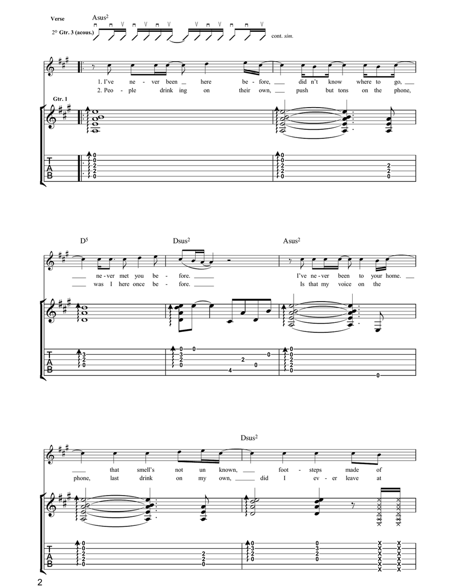 Pick A Part That's New Pick A Part That's New Guitar Tablature scores gallery preview page 2