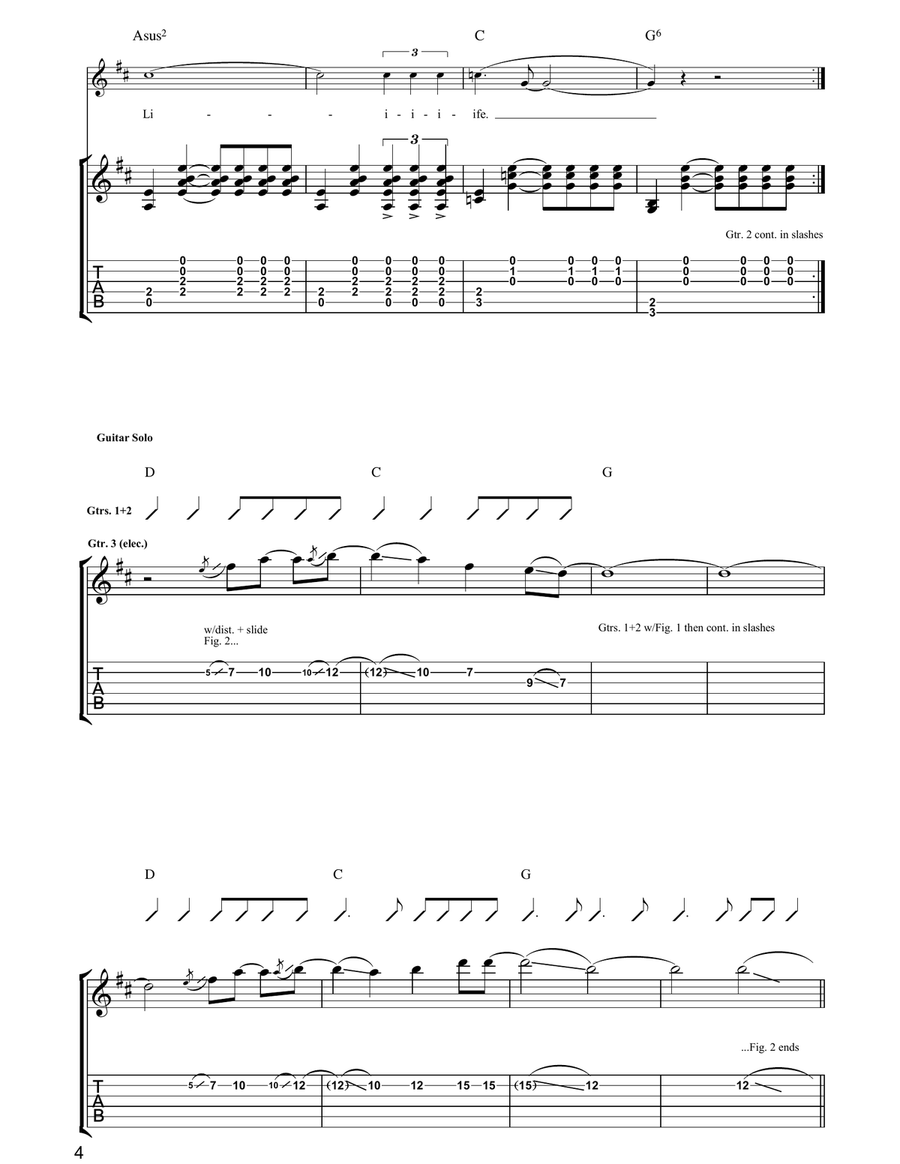 I Wouldn't Believe Your Radio Guitar Tablature scores gallery preview page 4