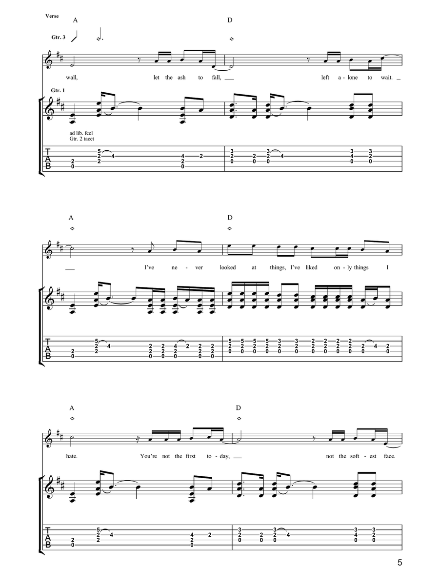 Is Yesterday, Tomorrow, Today? Guitar Tablature scores gallery preview page 5