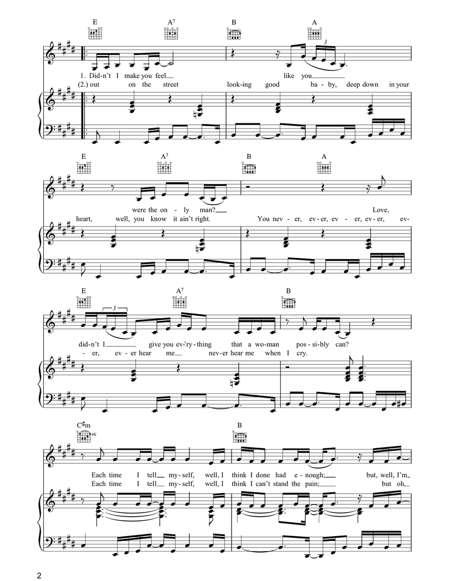 (Take A Little) Piece Of My Heart Piano, Vocal, Guitar scores gallery preview page 2