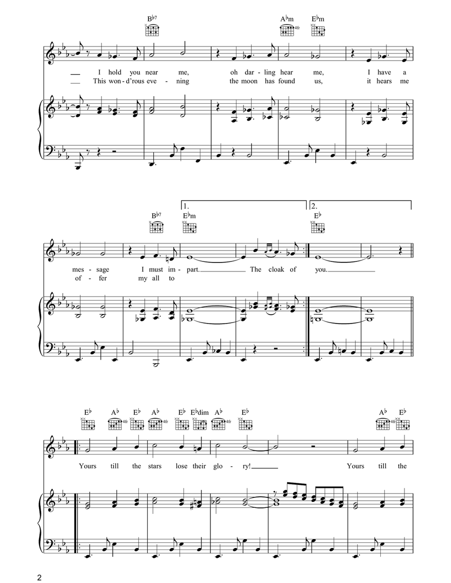 Yours (Cuando Se Quiere De Veras) Piano, Vocal, Guitar scores gallery preview page 2