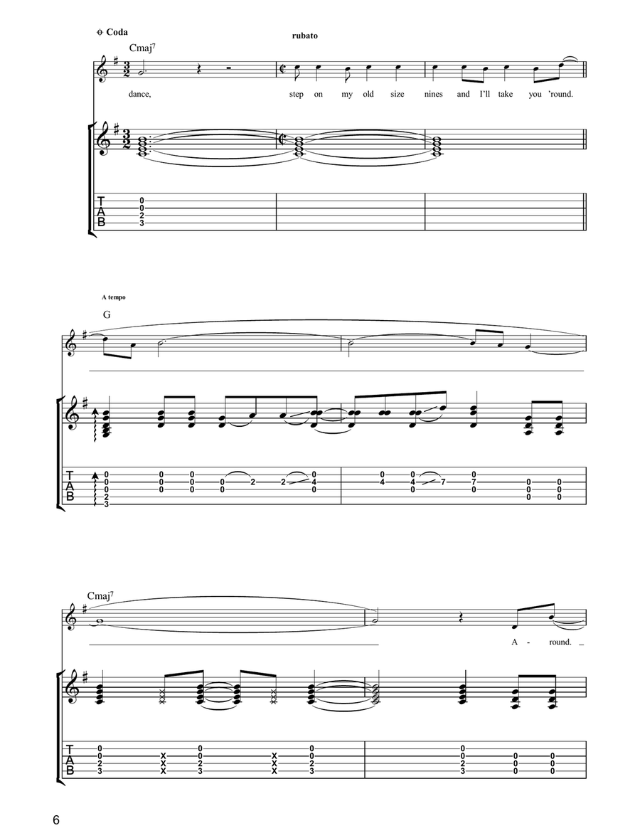 Step On My Old Size Nines Guitar Tablature scores gallery preview page 6