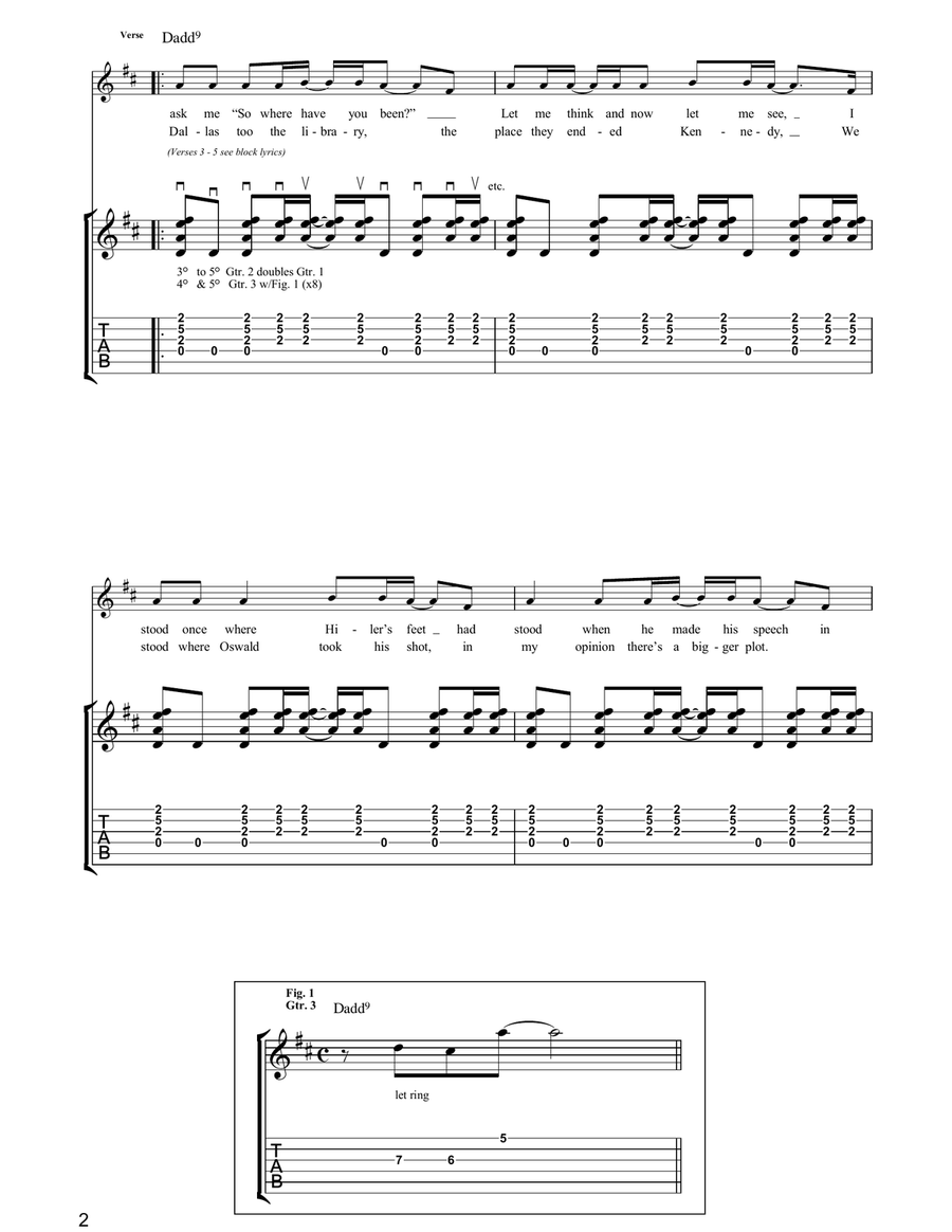 Nice To Be Out Nice To Be Out Guitar Tablature scores gallery preview page 2
