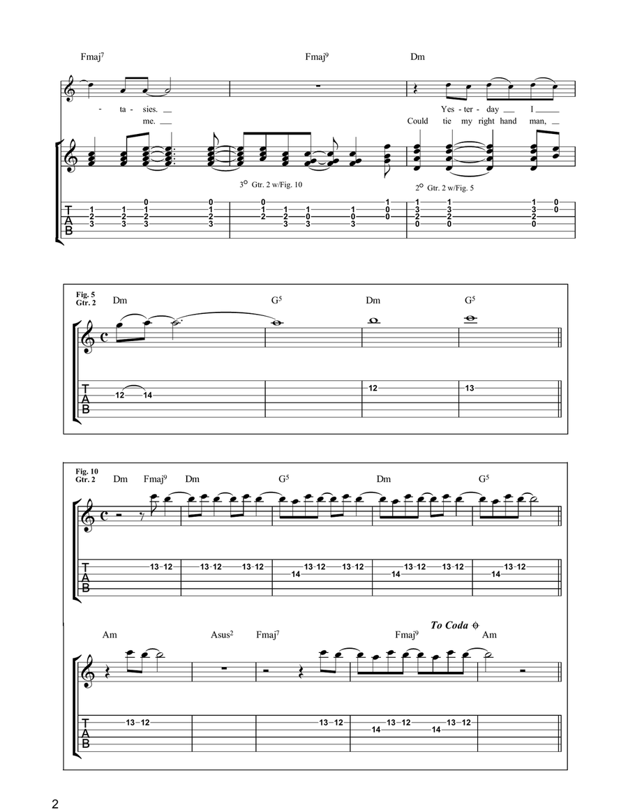 Everyday I Think Of Money Guitar Tablature scores gallery preview page 2
