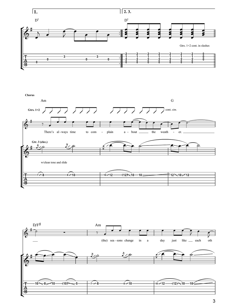 Caravan Holiday Caravan Holiday Guitar Tablature scores gallery preview page 3