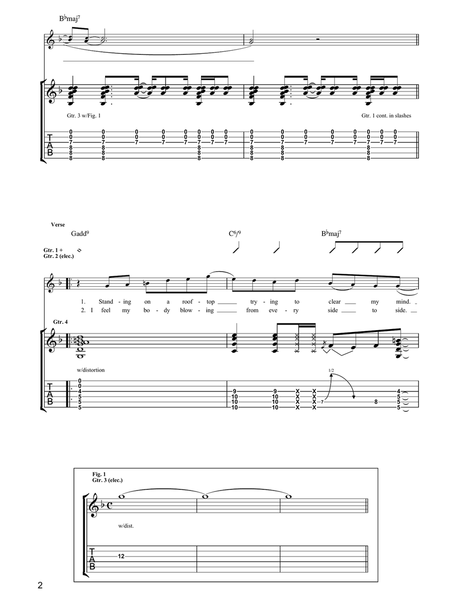 Rooftop Rooftop Guitar Tablature scores gallery preview page 2