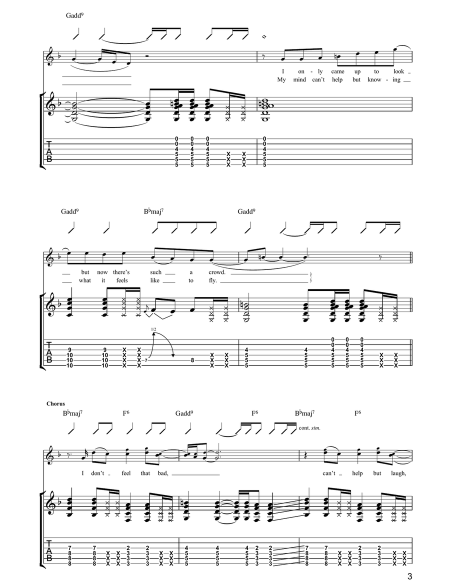 Rooftop Rooftop Guitar Tablature scores gallery preview page 3