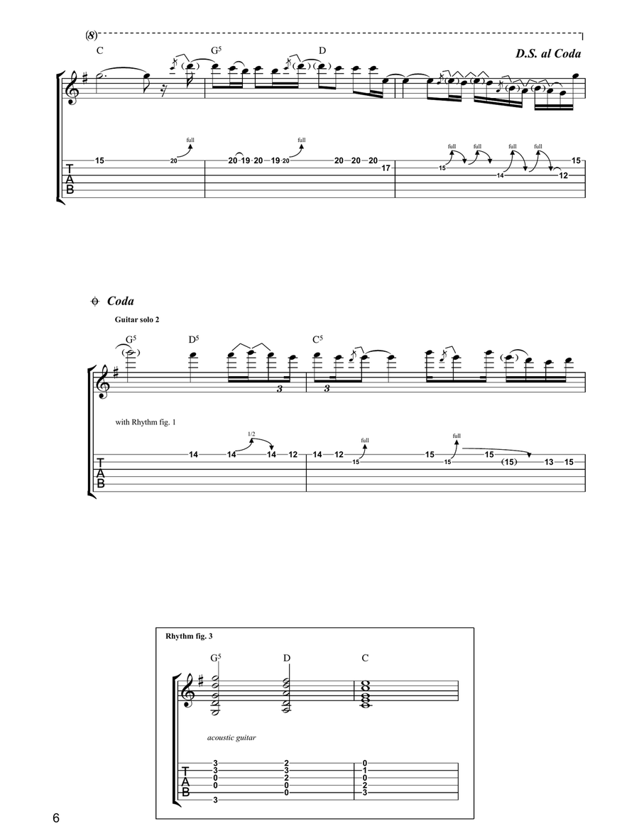 Knockin' On Heaven's Door Acoustic Guitar scores gallery preview page 6